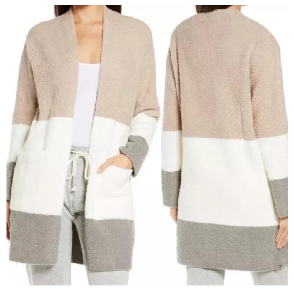 Barefoot dreams open front cardigan M